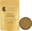 CARMEL ORGANICS Giloy Stem Powder (8 Ounce eller 0,5 LBS (Pack of 1)) | Naturlig | Inga tillsatta konserveringsmedel | Icke-GMO | Tinospora Cordifolia | Herbal Suppliment för din immunitet