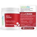 NatureCity AloeCran - Pure Aloe Vera Blend med Cranberry Powder Supplement - Sugar Free Fiber Combo Mix för Digestive and Urinary Health - Gut & Metabolic Health Support - 30 dagars leverans