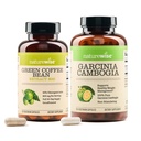 NatureWise Green Coffee Bean 800mg och Garcinia Cambogia 180 Capsules Weight Goals Support