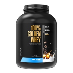 Maxler 100% Golden Whey Protein - 23g Protein per servering - Premium Whey Protein Powder för Pre Post Workout - Fast-Absorbing Whey Concentrate, Isolate & Hydrolysate Blend - Cappuccino 5 lb