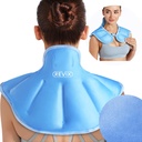 REVIX Ice Pack för hals och axlar Upper Back Discomfort, Stort hals Ice Pack Wrap med Soft Plush Lining, Återanvändbar Gel Cold Compress för Post-Workout Recovery, Blå