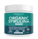 Organisk Spirulina Powder - Tillverkad med Parry® Spirulina, känd för överlägsen renhet och näringsdensitet - Vegan Farming - Non-Irradiated - Blue-Green Algae Superfood Supplement - 75 portioner - 8 oz