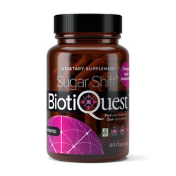 BiotiQuest Sugar Shift Probiotics för att stödja mot patogener och skydda ditt immunsystem, 22 miljarder CFU, icke-GMO och Gluten Free, 60 kapslar