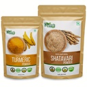 ORGANIC ZING Shatavari 454g och gurkmeja pulver 115 g