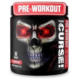 JNX SPORTS Förbannelsen! För träningspulver för män och kvinnor, koffein, beta-alanin, kreatin, L-citralin, 30 portioner, vattenmelon smak - öka energi, styrka och fokus