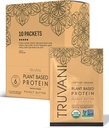 Truvani Vegan Pea Protein Powder | jordnötssmör | 20g Organic Plant Based Protein | Single Serving Travel Packets | 10 Servings | Keto | Gluten & Dairy Free | Low Carb | No Added Sugar