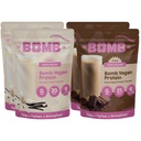 Blender Bombs Bomb Co. Bomb Plant Protein, Chocolate & Vanilla Protein Powder med 21g Protein, Amino Acids, Zero Sugar, Pea Protein, Cocoa, Chia Seeds, Vanilla & Monk Fruit, 60 Srvgs