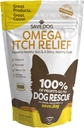 SAVE.DOG Omega Itch Relief for Dogs - Healthy Skin and Coat Supplement with Vitamin E, Flax Oil och Salmon Oil for Itch Relief - Pet Supplement with a Cause (70 Chews)