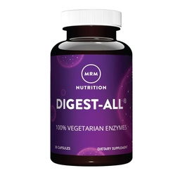 MRM Nutrition Digest-All | Digestive Enzymes | Förbättrad matsmältning och absorption | Lactase + Amylase + Lipase | Kan hjälpa till med uppblåsthet och gas | 100% Vegetarian | Gluten-Free | 15 portioner