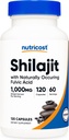 Nutricost Shilajit Capsules (1 000 mg per portion) (120 kapslar) - Shilajit Extract med naturligt uppförande Fulvic Acid, 60 portioner, Gluten Free, Non-GMO, Vegan Friendly Dietary Supplement