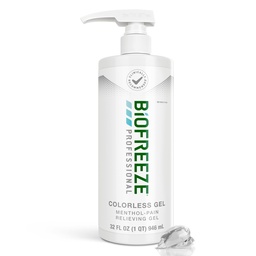 Biofreeze Professional Gel Pain Relief för Knee, Neck, Hip, Joint, Shoulder och Simple Backache, Arthritis Pain Reliever, Sore Muscle Relief, Colorless Menthol Gel 32 Fl Oz