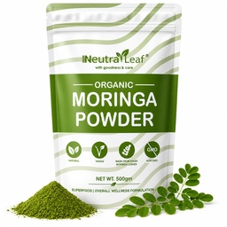 Organic Moringa Powder 500g | Ökar immunitet och metabolism | Hjälper till att få smal | Multivitamin | Antioxidant | Bra för hår & hud | Försäljningsbara väskor