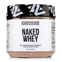 NAKED Chocolate Whey 1LB - All Natural Grass Fed Whey Protein Powder, Organic Cacao och Coconut Sugar - No GMO, No Soy och Gluten Free, Aid Growth and Recovery - 12 portioner