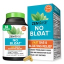 Zenwise Health No Bloat Digestive Enzymes for Gut Health, Gas & Bloating Relief - Multi Enzymes Digestion Supplement with Probiotics, Ginger, Turmeric Dandelion & Lactase - Men & Women - 48 Count