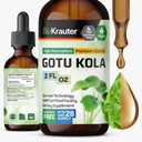 BIO KRAUTER Gotu Kola Tincture - Centella Asiatica Extract - Alkohol och Sugar Free Gotu Kola Extract - Vegan Drops 2 Fl.Oz.