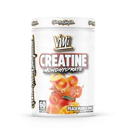 VMI Sports Creatine Monohydrate Powder Muscle Mass - Styrka - Storlek - Kraft | 5 Gram per portion (60 portioner, Peach Mango Rings)