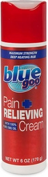 Blue Goo Pain Relieving Cream – FSA & HSA Eligible, Maximum Strength, Deep Heating Rub, Made w / 100% Pure Emu Oil, 6 oz (1 Pack)