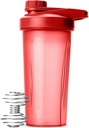 Mr Pen- Shaker Bottle för proteinblandningar, 28 oz, Röd med Twist Cap och Wire Whisk Ball, Mixer Cup för Shakes