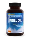 BioEmblem Antarctic Krill Oil Supplement | 1000mg | Omega-3 Olja med höga nivåer av EPA + DHA, Astaxanthin och fosfolipider | No Fishy Aftertaste | 60-räkna icke-GMO Softgels