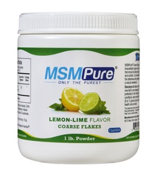 KALA HEALTH MSMPure Lemon Lime smaksatt grov MSM Powder Flakes - USA-Made MSM för gemensam hälsa, hudutseende och hår och nagelstöd - 1 lb, organisk svavel