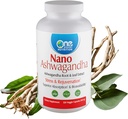 One Planet Nutrition Nano Ashwagandha Root & Leaf 500 mg Veggie Capsules (120 Servings), 10:1 Extract, Supports Hormone & Neurological Function for Stress Relief, Non-GMO, Vegan, Gluten-Free