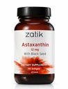 Zatik Naturals - Astaxanthin 12mg med Organic Black Seed, Antioxidant, 90 Vegan Softgels