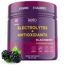 Keto Vitals Antioxidant Electrolytes Powder - Blend Keto Electrolytes med kalium, magnesium, natrium och kalcium - No Sugar Electrolyte Drink Mix & Hydration Powder, 60 portioner, BlackBerry