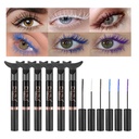 DNM Färgad Mascara för ögonfransar, Mermaid Colorful Mascara Waterproof,6Pcs/Set,Black,White,Blue,Purple,BrownCharming Långvarig Cruelty Free & Vegan Voluminous Maskara för kvinnor Eye Makeup