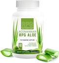 RPG Acemannan Aloe Vera Capsules - Aloevera Dietary Supplement med Immune och Gut Support Aloe Vera Powder Capsule - 60 Pills (250 MG)