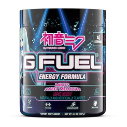 G bränsle Sweet Melodies Hatsune Miku Energy Drink Powder, Pre Workout Caffeine Mix för spel, Sugar Free Focus Amino, Vitamin + Antioxidanter, 9.9oz (Rock Candy, 40 portioner)