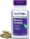 Natrol Memory Complex med Ginkgo Biloba 120mg och B-vitaminer, kosttillskott för hjärnhälsa och minnesstöd, 60 tabletter, 30 dagars leverans