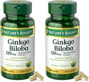Naturens Bounty Ginkgo Biloba Standardized Extract 120 mg, Herbal Bottles, Capsule, 100 Count, Pack av 2