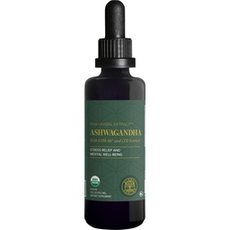 Global Healing Center - Organic Ashwagandha Supplements Drops - KSM-66 Ashwagandha Extra Strength for Men & Women, hjälper till att främja lättnad från stress, humörstöd, organisk (2 Fl Oz)