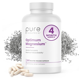Rena TheraPro Rx Optimum Magnesium Lysinate Glycinate & Di-Magnesium Malate, Made in USA | 4 månaders leverans | Chelated for Maximum Absorption, Supports Bone Health & Energy, 240 Count