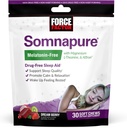 Force Factor Somnapure Melatonin-Free Soft Chews, Sleep Aid to Improve Sleep Quality, Sleep Aids for Adults with Affron, Magnesium, L-Theanine, Chamomile, Lemon Balm, Dream Berry Flavor, 30 Soft Chews