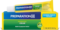 Förberedelse H Hemorrhoid Cream med Aloe för Multi-Symptom Relief - 1.8 Oz Tube