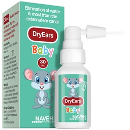 NAVEH PHARMA® Dry Ears Baby | Swimmers Ear Drops Spray | Ear Drying Drops för små simmare | Ta bort vatten fångad i öron på sekunder | Förhindra hörselnedsättning (1 Fl Oz)