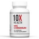 10X Hälsa MIC Kromtillskott - 60 kapslar - Innehåller Choline Inositol & L Methionine - mineraltillskott för dagligt näringsstöd - Krom, L-metionin, Kolintillskott