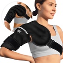 KingPavonini Shoulder Ice Pack Rotator Cuff Cold Therapy, Återanvändbar Gel Ice Pack för axelskador, smärtlindring, svullnad, axlar kirurgi, Tendonitis, Bursitis, Black, Medium Size