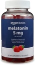 Grundläggande Melatonin, Sleep Support Gummies, Strawberry Flavor, 5mg, 120 greve (tidigare Solimo)