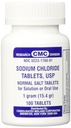 Natriumklorid tabletter 1 Gm, USP Normal Salt tabletter - 100 tabletter