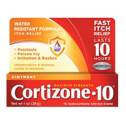 Cortizone 10 Maximal styrka salva 1 uns., 1% Hydrocortisone salva för Itch Relief - Förpackning kan variera