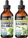 BIO KRAUTER Bacopa Tincture 4 Fl. Oz. + Ginkgo Biloba Tinkture 4 Fl. Oz.