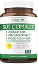 Candida Support (120 kapslar) - Caprylic Acid, Oregano Oil & Probiotics hjälper till att upprätthålla redan normala nivåer av jäst och Candida - Vegetarisk, icke-GMO Intestinal Supplement - Gut Cleanse (ingen piller)