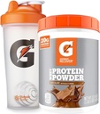 Bundle of Gatorade Shaker Bottle för gym, 28 Ounce, plast och Gatorade Whey Protein Powder, Chocolate