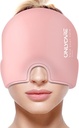 ONLYCARE Migraine Relief Cap, Uppgraderad Odorless Migraine Ice Head Wrap, Headache Relief Hat för Migraine, Slight-Pink