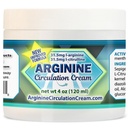 Arginincirkulationskräm 4 oz - Menthol, L Arginine & L Citrulline Lotion - Stöder hälsosamt ben och kroppsblodflöde - Hela familjens produkter