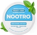 Nootro Energy Pouches | Caffeine Pouches | Nootropics | 40 mg Natural Caffeine | Vitamin B6 | Magnesium | Sugar Free | Nicotine Free | Tobacco Free | 20 Pouches Per Can | 1 Pack (Frosty Mint)