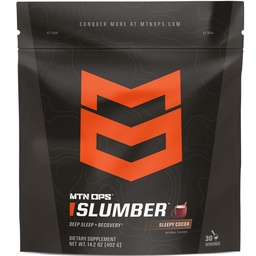 MTN OPS Slumber Sleep Aid för Muscle Recovery & Deep Sleep, Sleepy Cocoa Sleep Support Powder Drink Mix, 30 portioner