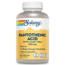 SOLARAY Pantothenic Acid 500mg - Pantothenic Acid Supplement (Vitamin B5) - Essential B Complex Vitamin - Nervous System and Cellular Energy Support - Vegan, Gluten Free, 60-Day Guaratee, 250 portioner